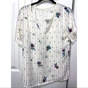 White floral shirt